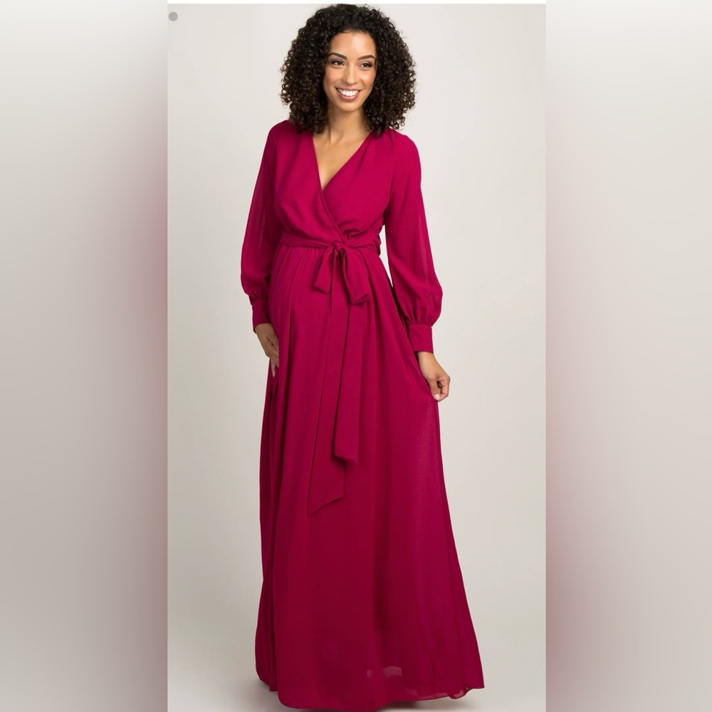 Pink blush maternity dress